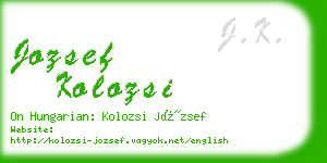 jozsef kolozsi business card